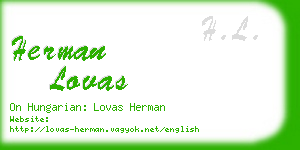 herman lovas business card